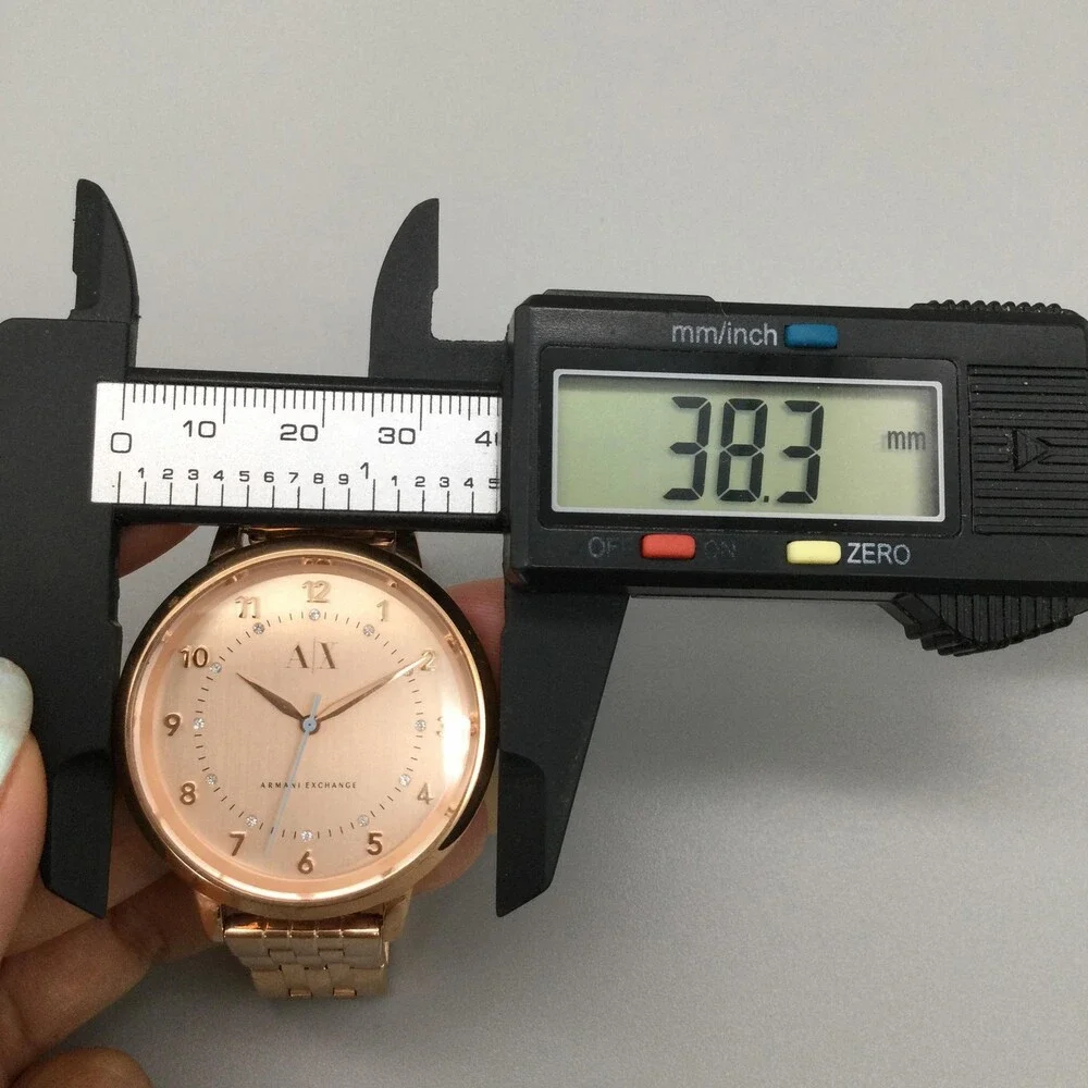 Armani Exchange AX5362 Womens Watch 38mm Rose Gold Tone Bracelet New Battery 6
